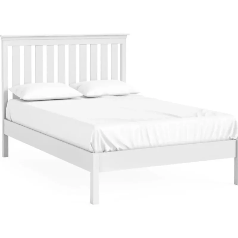 Sale Cotswold White Low Foot End Bed Frame with Slatted Headboard Bed Frames | Bed Frames
