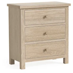 New Cottage Collection 3 Drawer Chest in Oak Chest Of Drawers