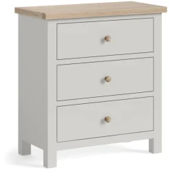 Online Cottage Collection 3 Drawer Chest in Grey Chest Of Drawers