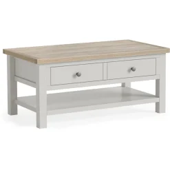 Clearance Cottage Collection Coffee Table with Drawer in Grey Coffee Tables