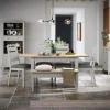 Clearance Cottage Collection Grey 1.2m Extending Dining Table, 4 Chairs & Bench Dining Sets