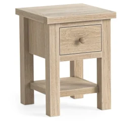 Best Cottage Collection Lamp Table with Shelf in Oak Side Tables
