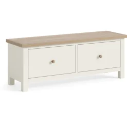Clearance Cottage Collection Large 2 Drawer Bench in Coconut Hall Benches
