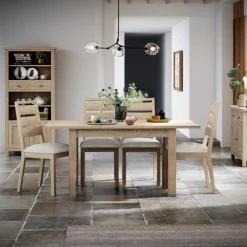 Hot Cottage Collection 1.2m Extending Dining Table and 4 Chair in Oak Dining Sets