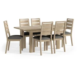 Discount Cottage Collection Oak 1.2m Extending Dining Table & 6 Chairs Dining Sets