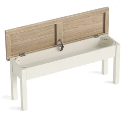 Sale Cottage Collection Shallow Storage Bench in Coconut Hall Benches