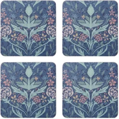 Clearance Arts & Crafts Set of 4 Coasters Table Linen, Napkins & Mats