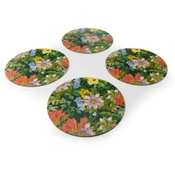 Sale Floral Set of 4 Round Placemats Table Linen, Napkins & Mats