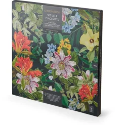 Sale Floral Set of 4 Round Placemats Table Linen, Napkins & Mats