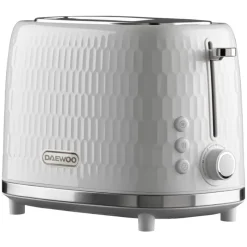 Outlet Honeycomb 2 Slice White Toaster Kettles & Toasters
