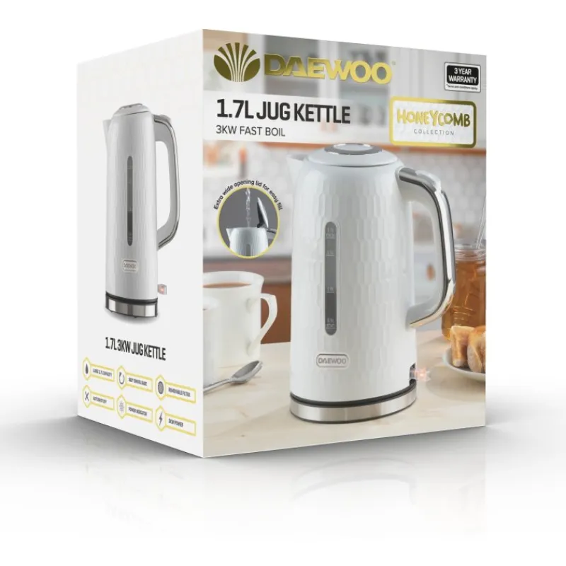 Best Honeycomb 1.7L White Kettle Kettles & Toasters