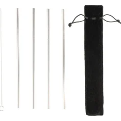 Clearance 4 Piece stainless steel straw Drinkware