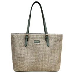 Discount Sage Straw Shopper Bag Bags & Accessories
