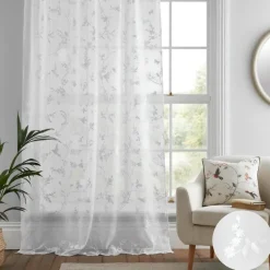Fashion Darnley Voile Panel White Curtains
