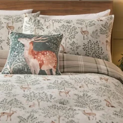 Outlet Lodge Forest Animals Duvet Cover Set Natural Duvet Covers