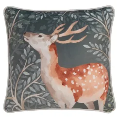 Online Lodge Forest Animals Filled Cushion Green Cushions