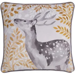 Fashion Lodge Forest Animals Filled Cushion Grey Cushions