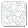 Sale Grey Floral Set of 6 Coasters Table Linen, Napkins & Mats