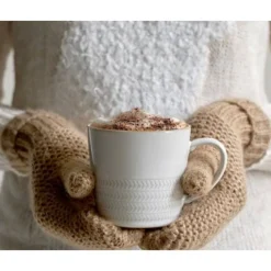 Clearance Natural Canvas Texture Large Mug Drinkware
