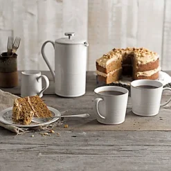 Clearance Natural Canvas Texture Large Mug Drinkware
