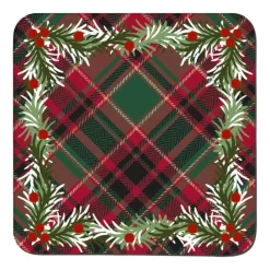 Clearance Noel Tartan Set of 6 Coasters Table Linen, Napkins & Mats