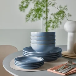 Fashion Sky Blue 12 Piece Tableware Set Dinner Sets