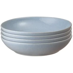 Fashion Sky Blue Set of 4 Pasta Bowls Dinnerware