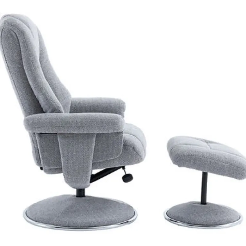 Clearance Denver Swivel Chair and Stool Set in ChaCha Dove Swivel Chairs