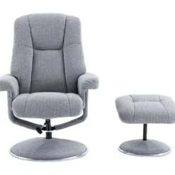 Clearance Denver Swivel Chair and Stool Set in ChaCha Dove Swivel Chairs