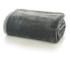 Clearance Blackbrook Charcoal and Platinum Sherpa Reverse Throw Throws