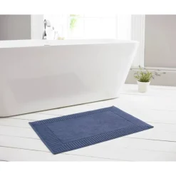 Discount Bliss Terry Denim Bath Mat Bath Mats