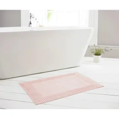 Discount Bliss Terry Pink Bath Mat Bath Mats