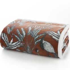 Outlet Crane Dance Sherpa Reverse Throw Cinnamon Throws | Blankets, Throws & Bedspreads