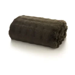 Best Fernley Faux Fur Throw 200x150cm Dark Brown Throws