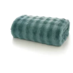 Sale Fernley Faux Fur Throw 200x150cm Green Throws