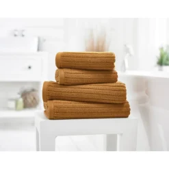 Clearance Rialto Ribbed Towels Spice Towels