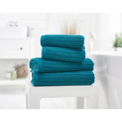 Online Rialto Ribbed Towels Lagoon Towels