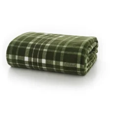 Sale Snuggle Touch Tartan Throw 140x180cm Olive Throws
