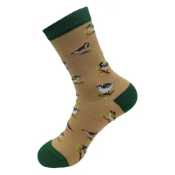 Best Beige Wild Birds Eco-Friendly Bamboo Socks Bags & Accessories