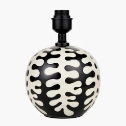 New Elkorn Black and White Coral Ceramic Table Lamp Table Lamps