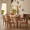 New Bosco Medium Table & 6 Slat Back Chairs Dining Sets