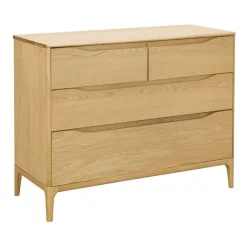 Online Rimini 4 Drawer Low Wide Chest Chest Of Drawers