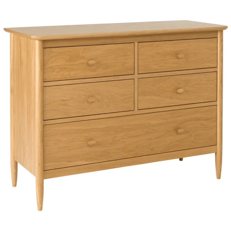 Clearance Teramo 5 Drawer Wide Chest of Drawers Chest Of Drawers