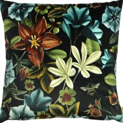 Best Midnight Garden Floral Square Cushion Teal Cushions