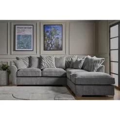 Outlet Fantasia RHF Corner Chaise Sofa & End Stool Corner Sofas | Sofas