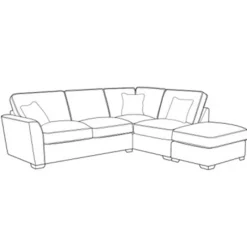 Outlet Fantasia RHF Corner Chaise Sofa & End Stool Corner Sofas | Sofas