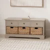 Sale Farmhouse 3 Drawer 3 Basket Unit Cupboards