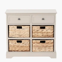 Outlet Farmhouse 2 Drawer 4 Basket Unit Cupboards