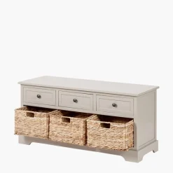 Sale Farmhouse 3 Drawer 3 Basket Unit Cupboards