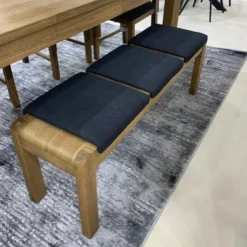 New Fenwick Dining Bench Cushion in Steel - Set of 3 Dining Benches